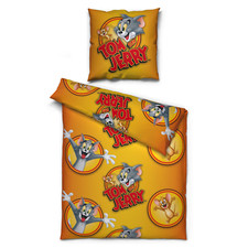 Tom & Jerry Kinder Bettwäsche Set 135x200 cm Microfaser
