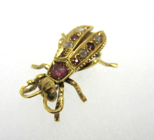 Gold brosche - gold,
