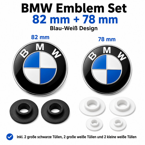 Bmw emblem set - bmw, 82mm