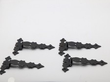 Scharniere Alte Beschläge 4 Stück Möbelbänder Metall Schrank Nachlass Deko Rar