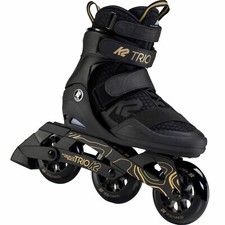 K2 Trio 110 Inline-Skates Inliner Rollschuhe Skating 110mm/90A Schwarz/Gold
