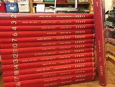17 x Hergé Werkausgabe 1-19 fast komplett rote Leinenausgabe Carlsen limitiert
