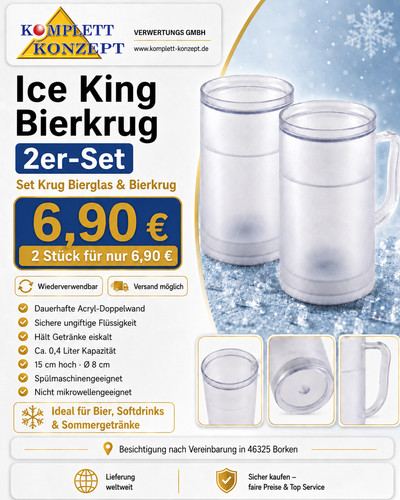 Kühlbecher bierkrug - 2x,
