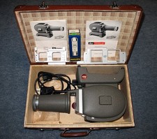 Diaprojektor Leitz Wetzlar Prado 66 mit Koffer u. Zubehör Rarität 50er Jahre TOP