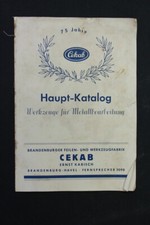 alter Katalog Werkzeuge Hauptkatalog Werkzeug old vintage Cekab Metall