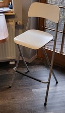 Ikea FRANKLIN Barhocker, klappbar, Arbeitsplattenhöhe weiß/weiß, 