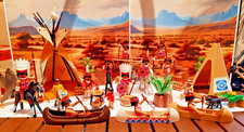 Playmobil Western Konvolut Figuren Indianerdorf Indianer Tipi Kanu