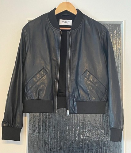 Esprit lederjacke schwarz - lederjacke,