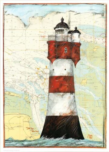 Kunstdruck leuchtturm roter - "leuchtturm,
