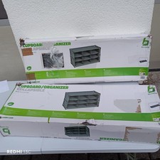 2x BO-CAMP Faltschrank Camping Schrank Regal Zelt Organizer Garderobe 9Fächer