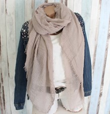 XXL  Tuch Schal  Fransen Weich