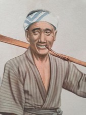 Fine Asian Art Japanisches Gemälde Saito Hodo Wasserfarbe auf Papier ca. 1930 