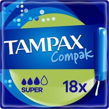 Tampax Compak Super Tampons 18 Stück – Diskret, sicher & komfortabel