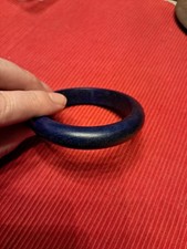 Modeschmuck Blauer Armreif Aus Holz