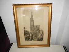 GOLDENER JUGENDSTILRAHMEN STRASSBURGER MÜNSTER (WESTFACADE) JUL.MANIAS&CIE