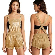 DE Damen Kurz Latzhose Overall
