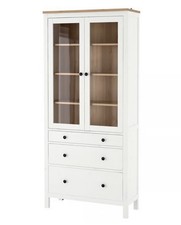 Hemnes Vitrine mit 3 Schubladen