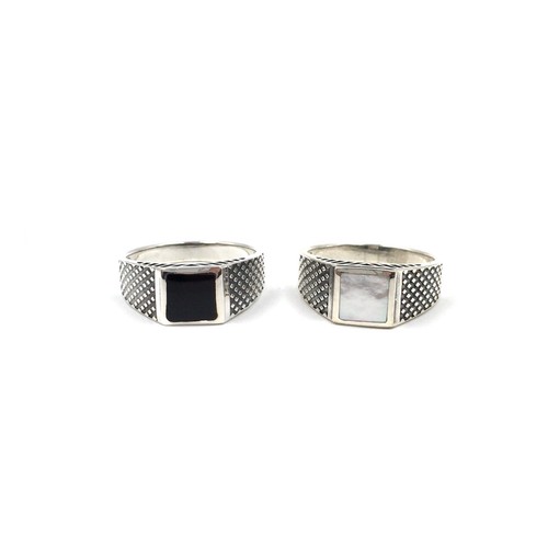 925 silber herren ring - herren, onyx