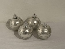 4er Set Kugeln Silber Glas