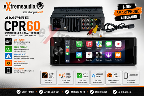 Ampire cpr60 smartphone din - smartphone, 1-din