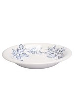 PONTESA IRONSTONE Suppenteller Porzellan Weiß Blumen Florales Muster Vintage
