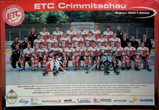 Eishockey Mannschaftsposter ÊTC Crimmitschau Saison 2001/2002 ca. 42 x 30 cm