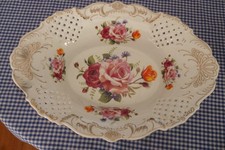 Vintage Gebäckschale Obstschale mit Durchbruchmuster 35 x 25 x 8 cm Marke : Z 