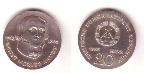 Ddr silber gedenk muenze - ddr,