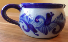 Milchkrug Wasserkrug Saftkrug Blaumalerei H=8,5,D=11 cm Vintage
