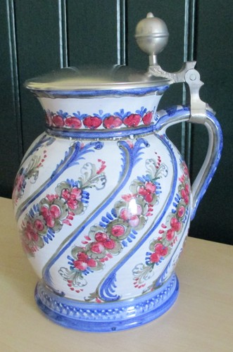 Krug mit zinndeckel - krug,
