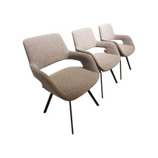 Venjakob 3er-Set Stuhl July Stoff Freiburg Stone Beige Grau Gestell 