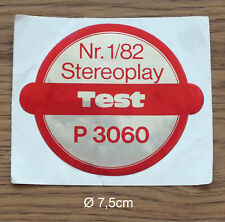 Vintage Siegel Sticker Aufkleber Stereoplay 1/82 Test Onkyo P 3060 High Fidelity