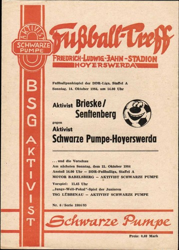 Ddr liga bsg - 84/85,
