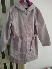Damen Regenmantel grau kariert von Toplex gr M