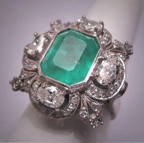 Smaragd vintage art deco - smaragd,