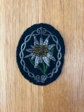 Ärmel-Abzeichen Edelweiß Gebirgsjäger 2. Weltkrieg Wehrmacht TOPZUSTAND !!!