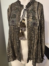 Chiffon Bluse Jacke Oben z