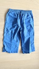 Generic Damen Leinenhose Knielang Gr. M, Royalblau