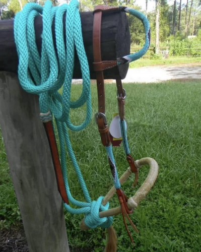 Bitless hackamore rawhide - bitless,