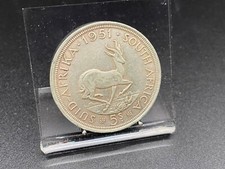 SÜDAFRIKA 5 SHILLINGS 1951 - SPRINGBOCK - GEORGE VI. - SILBER KM#40 - S. ERH. #1