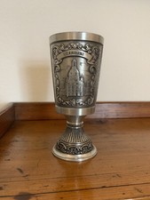 Alter Pokal «Dresdner Frauenkirche /Sachsen Providentiae Memor»Wappen 14,5×6,5cm