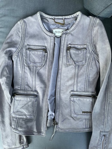 Pepe jeans lederjacke - pepe, ice