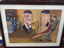 Tango - Montevideo - Uruguay  Öltempera auf Leinwand gerahmt - signiert