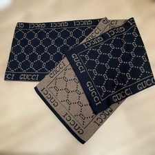 GUCCI Logo Skinny Schal Wolle