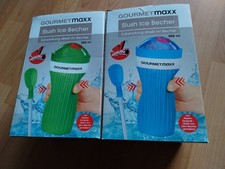 2x Gourmet maxx slush ice Becher grün und blau 300 ml