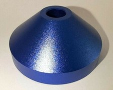 Single Puck / Dunkel Blau Metallic / Konisch 7" Vinyl Metall Mittelstück Adapter