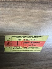 Ticket Eintrittskarte HSV Hamburger SV - Coritiba Brasilien 30.07.1969