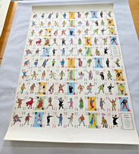 Tintin / Tim und Struppi Spielkarten Werbeplakat von Rombaldi / Casterman