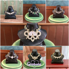 1 Satz Maßstab 1:6 Puppenhaus Miniatur Schmuckset Halskette Schaufensterpuppe