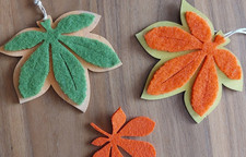 2 Fensterbilder  Blätter zum Aufhängen Herbst